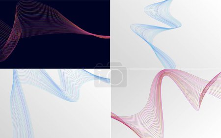 Ilustración de Agregue profundidad a sus diseños con este conjunto de 4 fondos vectoriales - Imagen libre de derechos