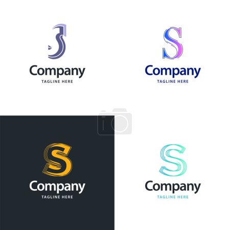 Téléchargez les illustrations : Lettre S Big Logo Pack Design. Conception de logos créatifs modernes pour votre entreprise - en licence libre de droit