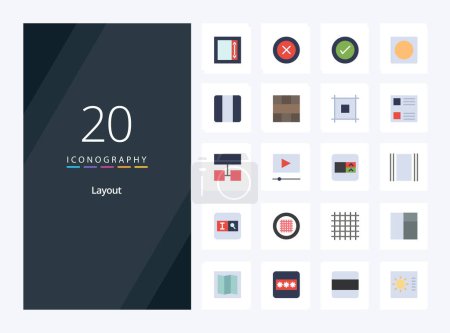 Ilustración de 20 Diseño Icono de color plano para la presentación - Imagen libre de derechos