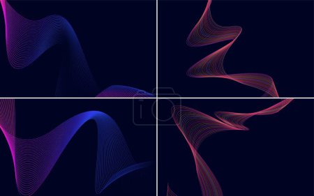 Illustration for Modern wave curve abstract vector background for a stylish presentation - Royalty Free Image