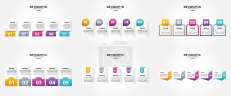 Illustration for Use this vector infographics set to make your advertising in brochures. flyers. and magazines more effective. - Royalty Free Image