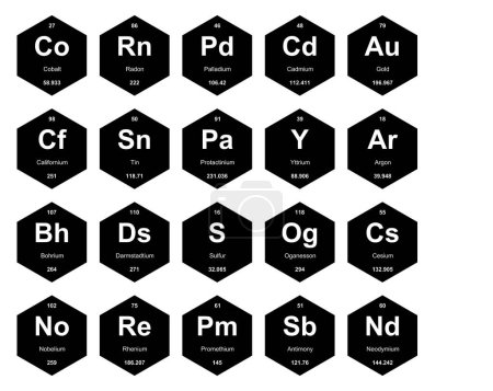 Ilustración de 20 Tabla preyódica de los elementos Icon Pack Design - Imagen libre de derechos