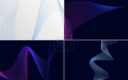 Illustration for Wave curve abstract vector backgrounds for a stylish and professional look - Royalty Free Image