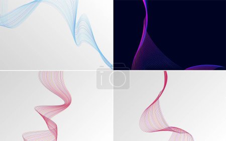 Illustration for Add a unique flair to your designs with this set of 4 vector backgrounds - Royalty Free Image