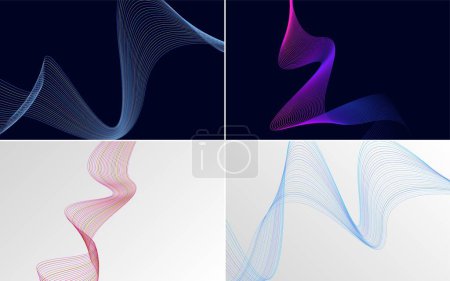 Ilustración de Curva de onda moderna fondo vector abstracto para una presentación profesional - Imagen libre de derechos