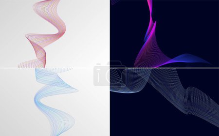 Illustration for Wave curve abstract vector backgrounds for a contemporary and sleek look - Royalty Free Image