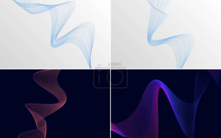 Ilustración de Curva de onda moderna fondo vectorial abstracto para una presentación de vanguardia - Imagen libre de derechos