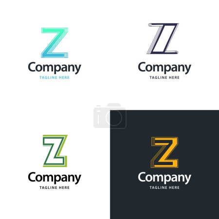 Ilustración de Letra Z Diseño de Logo Grande Diseño de Logotipos Creativos y Modernos para su negocio - Imagen libre de derechos