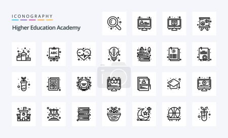 Ilustración de 25 paquete de iconos de Academy Line - Imagen libre de derechos