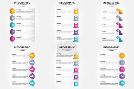 Illustration for This vector illustration set is perfect for creating infographics for advertising. brochures. flyers. and magazines. - Royalty Free Image