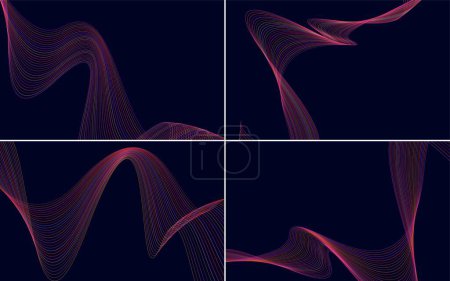 Ilustración de Curva de onda fondos vectoriales abstractos para un diseño único y llamativo - Imagen libre de derechos