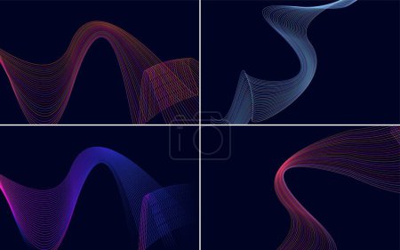 Illustration for Add visual interest to your presentations with this set of 4 vector backgrounds - Royalty Free Image