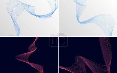 Illustration for Wave curve abstract vector backgrounds for a unique and eye-catching look - Royalty Free Image