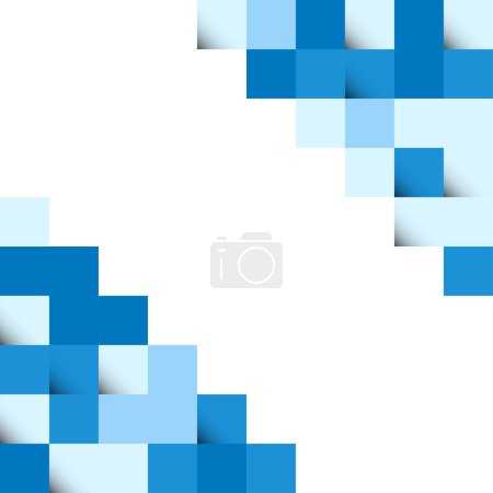 Ilustración de Cuadrados abstractos azules Diseño de fondo para folleto de portada de folleto de póster - Imagen libre de derechos
