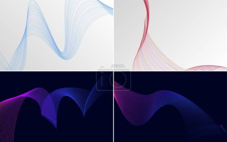 Illustration for Add a unique touch to your design with these vector line backgrounds - Royalty Free Image