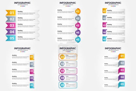 Illustration for The vector illustrations in this set are perfect for creating infographics for advertising. brochures. flyers. and magazines. - Royalty Free Image