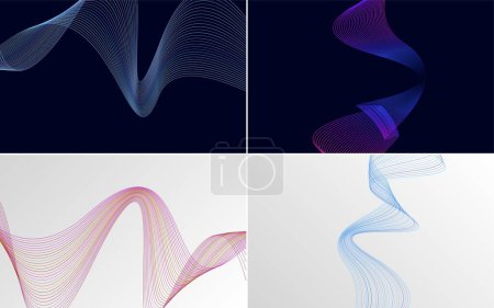 Ilustración de Curva de onda moderna fondos vectoriales abstractos para un diseño elegante y moderno - Imagen libre de derechos