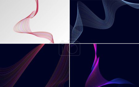 Illustration for Wave curve abstract vector backgrounds for presentations. flyers. and brochures - Royalty Free Image