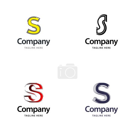 Téléchargez les illustrations : Lettre S Big Logo Pack Design Creative Design de logos modernes pour votre entreprise - en licence libre de droit