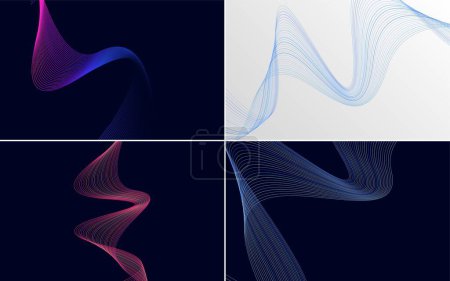 Illustration for Wave curve abstract vector backgrounds for a modern and sleek look - Royalty Free Image