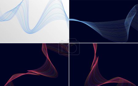 Illustration for Modern wave curve abstract vector backgrounds for a trendy and contemporary look - Royalty Free Image