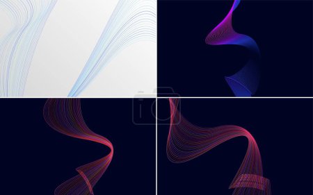 Ilustración de Curva de onda fondos vectoriales abstractos para un aspecto contemporáneo y elegante - Imagen libre de derechos