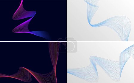 Illustration for Use this pack of vector backgrounds for a stylish and elegant design - Royalty Free Image