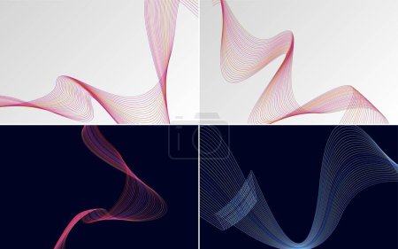 Téléchargez les illustrations : Modern wave curve abstract vector backgrounds for presentations. des prospectus. et brochures - en licence libre de droit