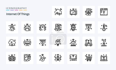 Ilustración de 25 Paquete de iconos de Internet de las cosas - Imagen libre de derechos