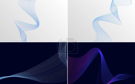 Illustration for Add a touch of modernity to your design with this pack of vector backgrounds - Royalty Free Image