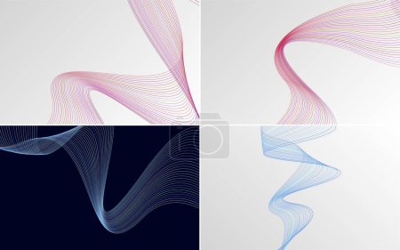 Illustration for Add depth to your designs with this set of 4 vector backgrounds - Royalty Free Image