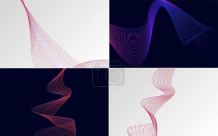 Illustration for Use this vector background pack to create a stylish and professional presentation - Royalty Free Image