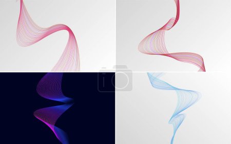 Illustration for Enhance your designs with this set of 4 vector backgrounds - Royalty Free Image