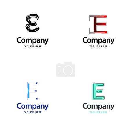 Ilustración de Letra E Diseño de Logo Grande Diseño de Logotipos Creativos y Modernos para su negocio - Imagen libre de derechos