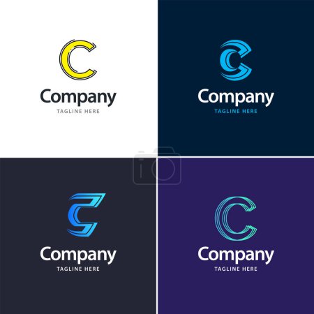 Illustration for Letter C Big Logo Pack Design Creative Modern logos design for your business - Royalty Free Image