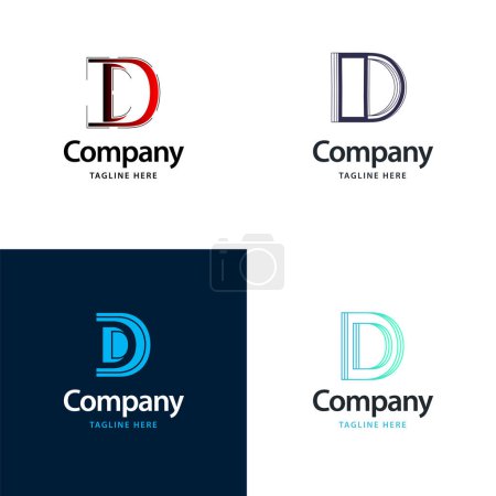 Illustration for Letter D Big Logo Pack Design Creative Modern logos design for your business - Royalty Free Image