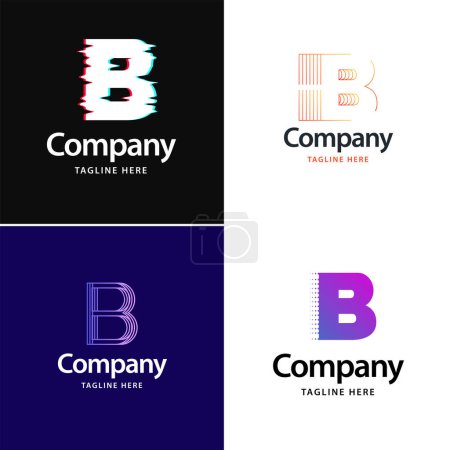 Ilustración de Letra B Diseño de Logo Grande Diseño de Logotipos Creativos Modernos para su negocio - Imagen libre de derechos