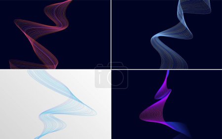 Illustration for Modern wave curve abstract vector backgrounds for a polished and refined look - Royalty Free Image