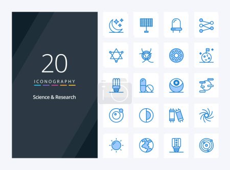 Illustration for 20 Science Blue Color icon for presentation - Royalty Free Image