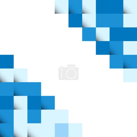 Illustration for Blue abstract squares Background design for poster flyer cover brochure - Royalty Free Image