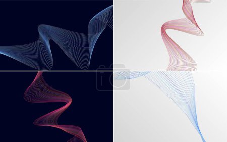 Ilustración de Curva de onda moderna fondo vector abstracto para una presentación divertida - Imagen libre de derechos