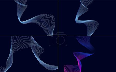 Ilustración de Curva de onda moderna fondo vector abstracto para una presentación alegre - Imagen libre de derechos