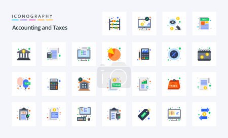 Ilustración de 25 Impuestos Paquete icono de color plano - Imagen libre de derechos