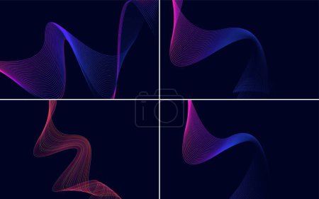 Ilustración de Curva de onda fondos vectoriales abstractos para un aspecto elegante y profesional - Imagen libre de derechos