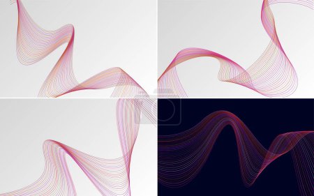 Ilustración de Curva de onda moderna fondos vectoriales abstractos para un diseño elegante y moderno - Imagen libre de derechos