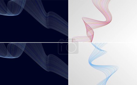 Ilustración de Curva de onda moderna fondo vectorial abstracto para una presentación alegre - Imagen libre de derechos