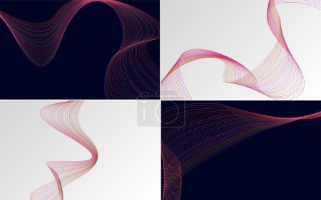 Illustration for Add a creative touch to your design with these vector line backgrounds - Royalty Free Image