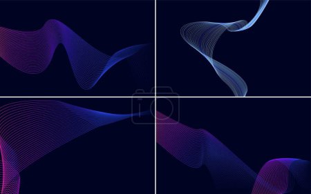 Illustration for Wave curve abstract vector backgrounds for a stylish and professional look - Royalty Free Image