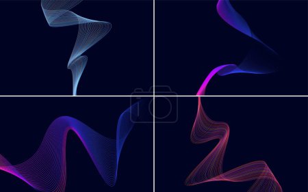 Illustration for Enhance your presentations with this set of 4 vector backgrounds - Royalty Free Image