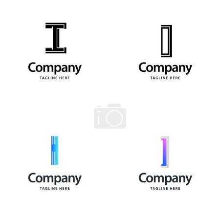 Ilustración de Carta I Diseño de Logotipos Grandes Diseño de Logotipos Creativos Modernos para su negocio - Imagen libre de derechos